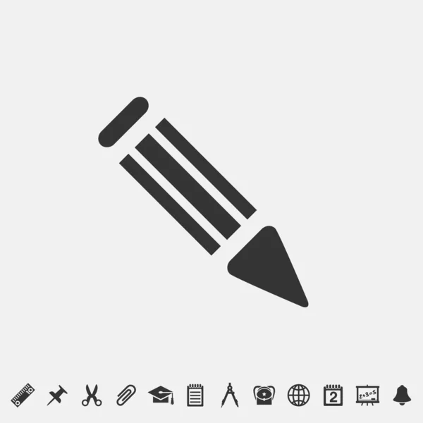 Pencil Icon Vector Illustration Symbol Eps Grey — Stock Vector