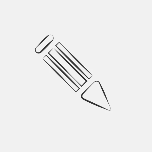 Pencil Icon Vector Illustration Symbol Eps Grey — Vettoriale Stock