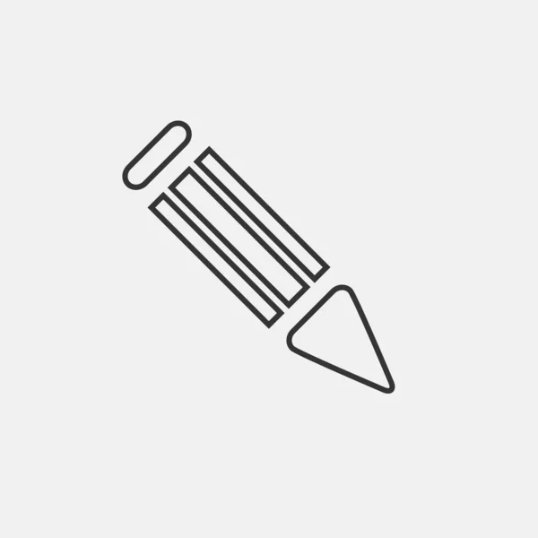 Pencil Icon Vector Illustration Symbol Eps Grey — Stockvector