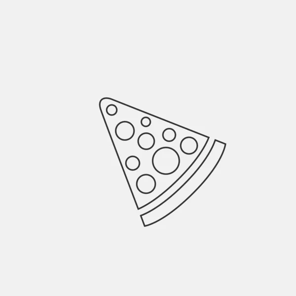 Pizza Icon Vector Illustration Symbol Eps Grey — Wektor stockowy