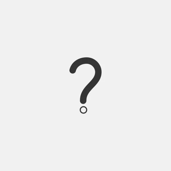 Question Mark Icon Vector Illustration Symbol Eps Grey — Stockvektor