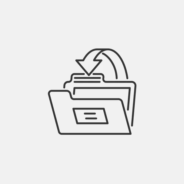 Return Folder Icon Vector Illustration Symbol Eps Grey — Wektor stockowy
