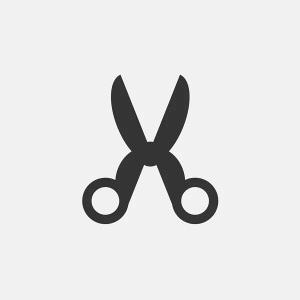 Scissors Icon Vector Illustration Symbol Eps Grey — Archivo Imágenes Vectoriales