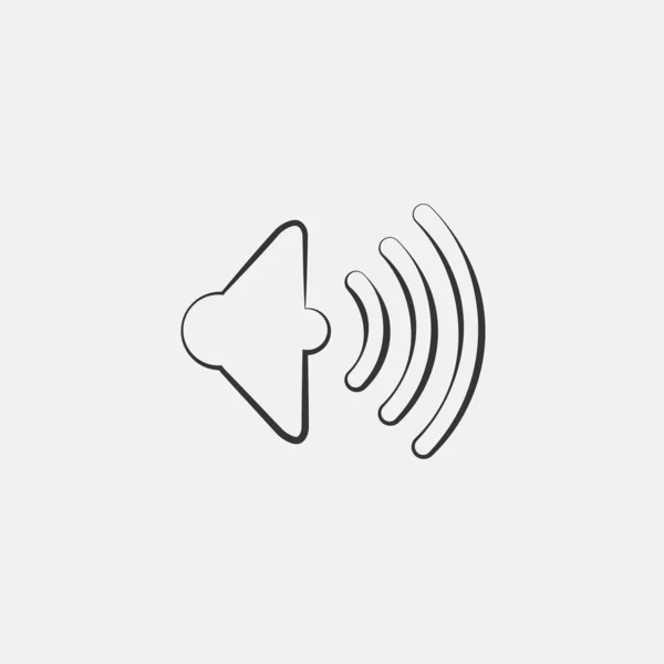 Volume Speaker Icon Vector Illustration Symbol Eps Grey — Image vectorielle