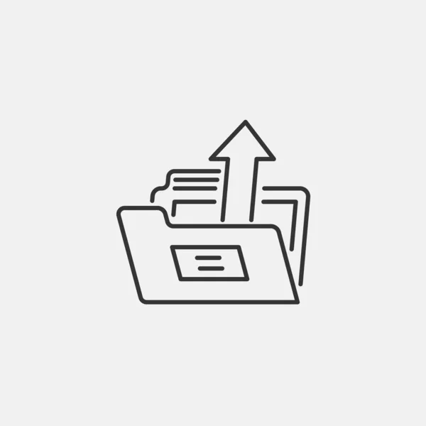 Transfer Folder Icon Vector Illustration Symbol Eps Grey — Vettoriale Stock