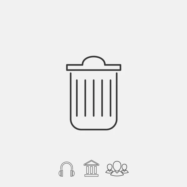 Bin Icon Vector Illustration Symbol — Stock Vector