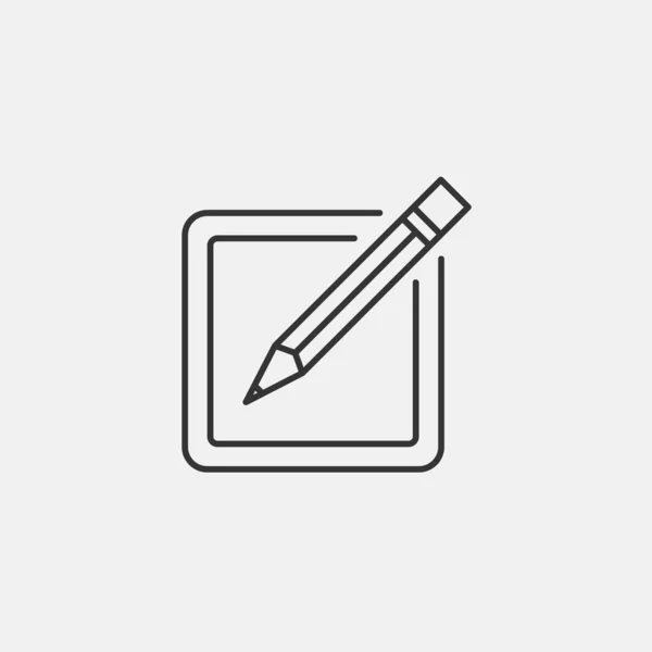Upravit Ikonu Symbolem Vektoru Tužky — Stockový vektor