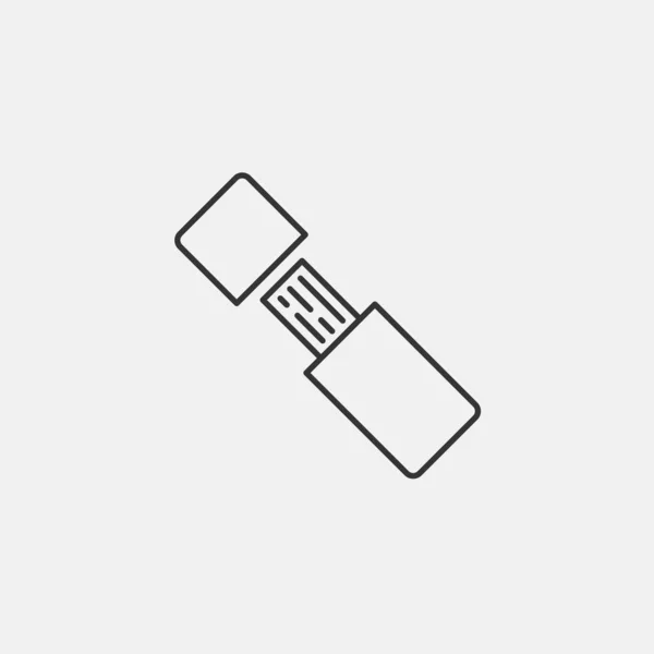 Flash Drive Ícone Vetor Ilustração Símbolo — Vetor de Stock