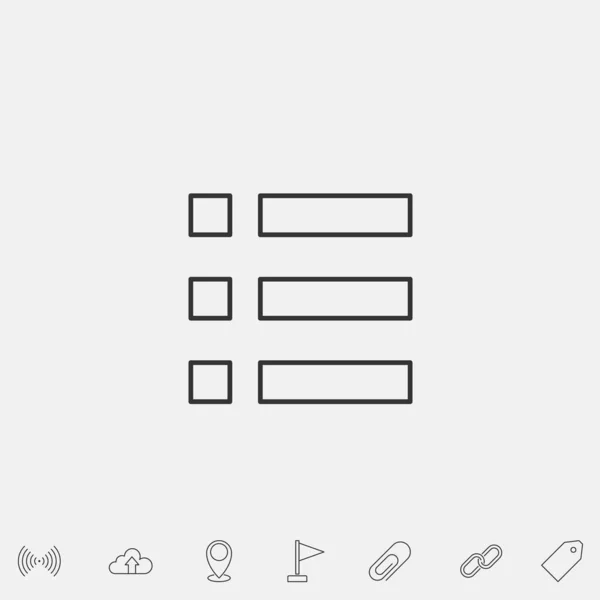 Ícone Botão Menu Símbolo Ilustração Vetorial — Vetor de Stock