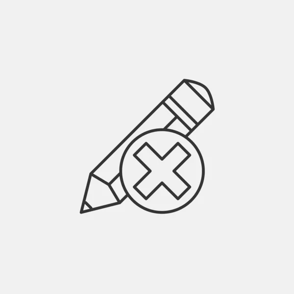 Kein Bleistift Symbol Vektor Illustration Symbol — Stockvektor