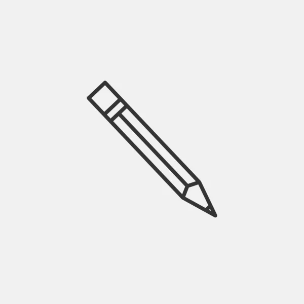 Ołówek Ikona Wektor Ilustracja Symbol — Wektor stockowy