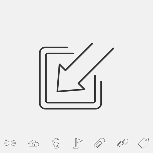 Ricevere Icona Vettoriale Simbolo Illustrazione — Vettoriale Stock
