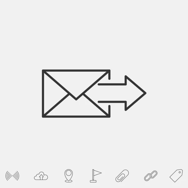 Livrer Message Icône Vectoriel Illustration Symbole — Image vectorielle