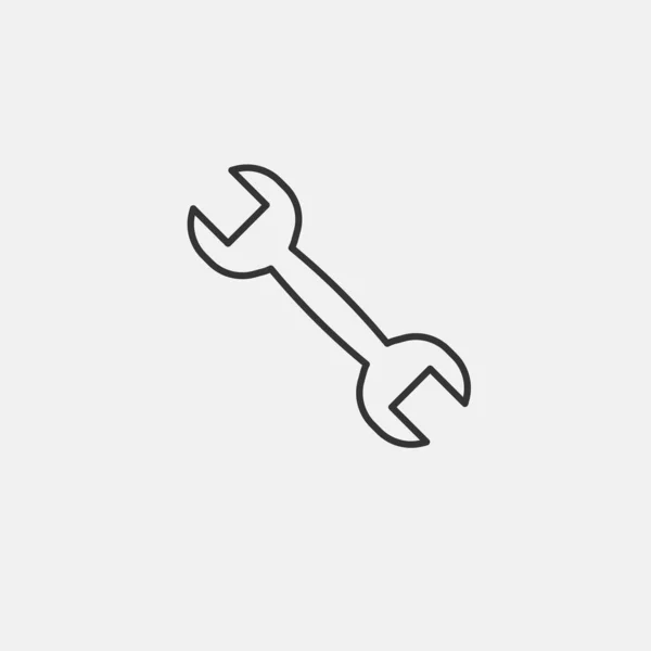 Wrench Icon Vector Illustration Symbol — Stock Vector