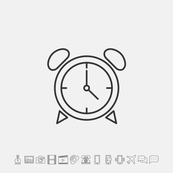 Reloj Despertador Icono Vector Ilustración Para Sitio Web Diseño Gráfico — Archivo Imágenes Vectoriales