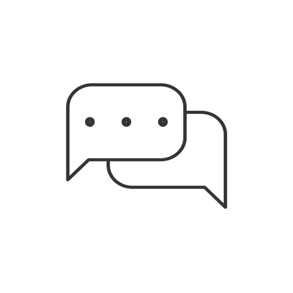 Chat Blasen Icon Vektor Solid Grey — Stockvektor
