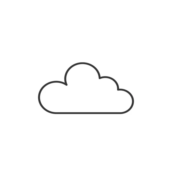 Cloud Icon Vector Grigio Solido — Vettoriale Stock