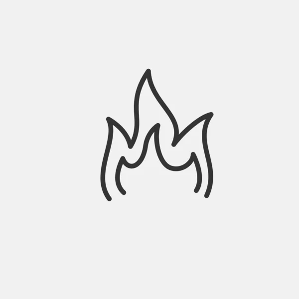 Feuer Flamme Symbol Vektor Illustration Für Website Und Grafik Design — Stockvektor