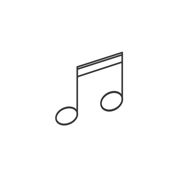 Note Musique Icône Vecteur Solide Gris — Image vectorielle