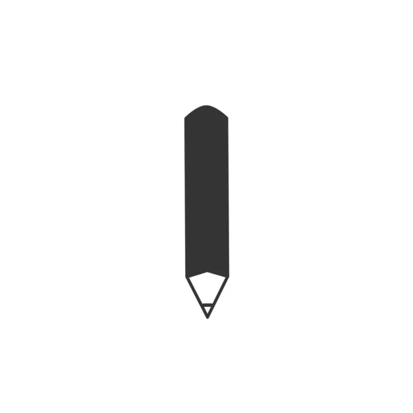 Crayon Icône Vecteur Solide Gris — Image vectorielle