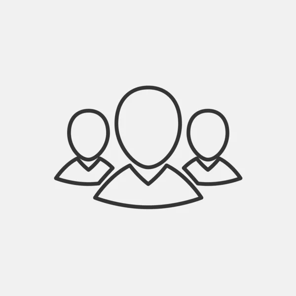 Люди Значок Векторна Ілюстрація Веб Сайту Графічного Дизайну — стоковий вектор