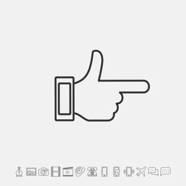 Hand Pointing Icon Vector Illustration Website Graphic Design — Stock Vector