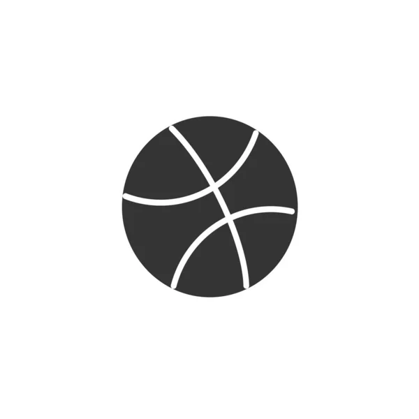 Basketball Icon Vector Solid Grey — Stock Vector