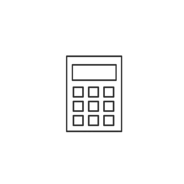 Calculator Pictogram Vector Effen Grijs — Stockvector