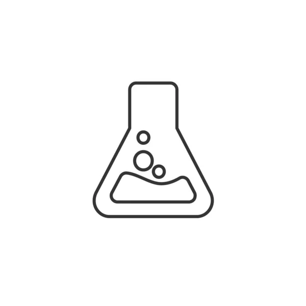 Хімічна Пляшка Значок Вектор Твердого Сірого — стоковий вектор