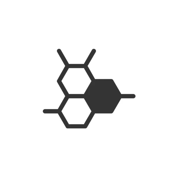 Значок Органічної Хімії Вектор Твердого Сірого — стоковий вектор
