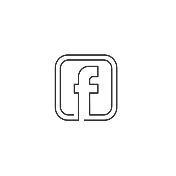 Social Media Icon Vector Solid Grey — Stock Vector