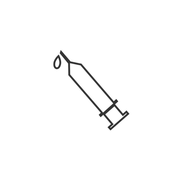 Syringe Icon Vector Solid Grey — Stock Vector
