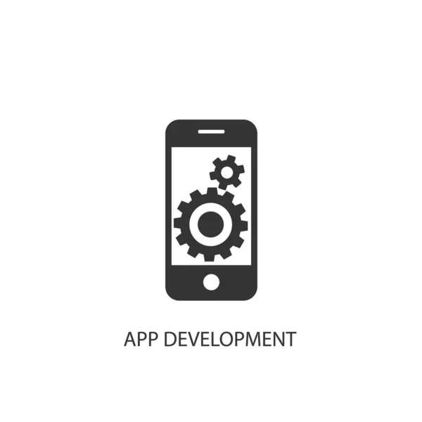 Mobile App Ανάπτυξη Εικονίδιο Διανυσματική Απεικόνιση Για Γραφικό Σχεδιασμό Και — Διανυσματικό Αρχείο
