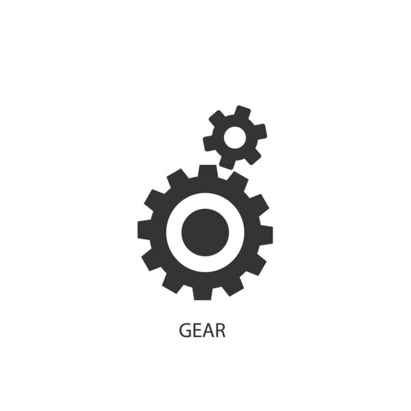 gear icon vector illustration for graphic design and websites