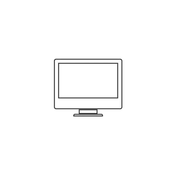 Монитор Иконки Векторной Иллюстрации Графического Дизайна Веб Сайтов — стоковый вектор