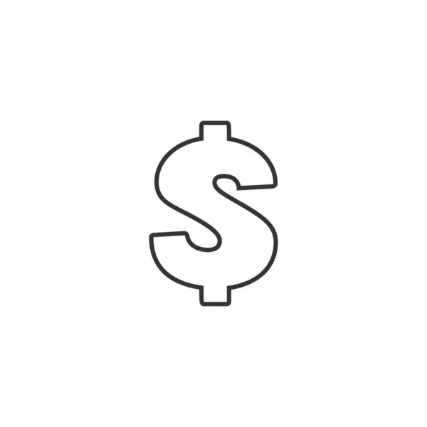 Simple Vector Dollar Icon Vector — Stock Vector