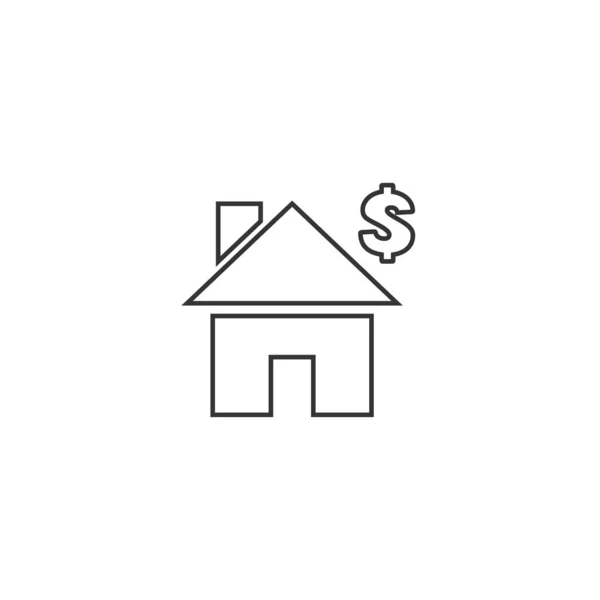 House Price Icon Vector — Stock Vector