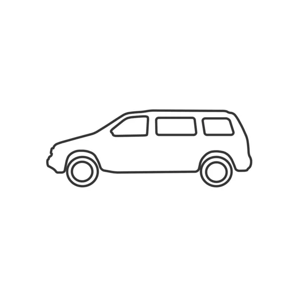 Voiture Wagon Icône Vecteur — Image vectorielle