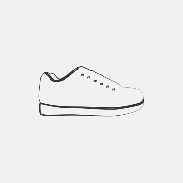 Men Sneaker Shoe Fashion Wear Vector Icon — Stock Vector