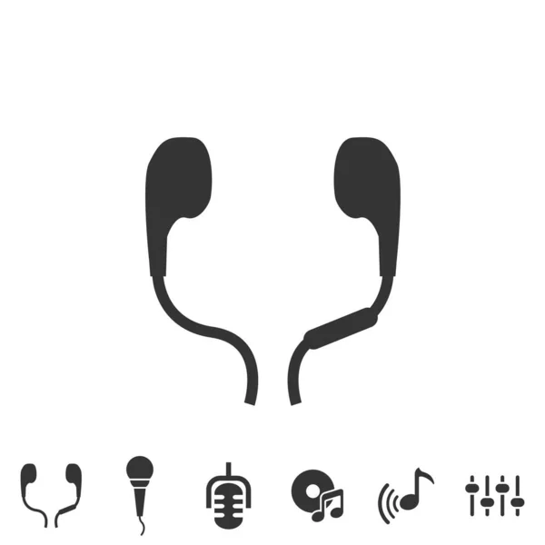 Icono Auriculares Ilustración Vectorial Para Sitio Web Diseño Gráfico — Vector de stock