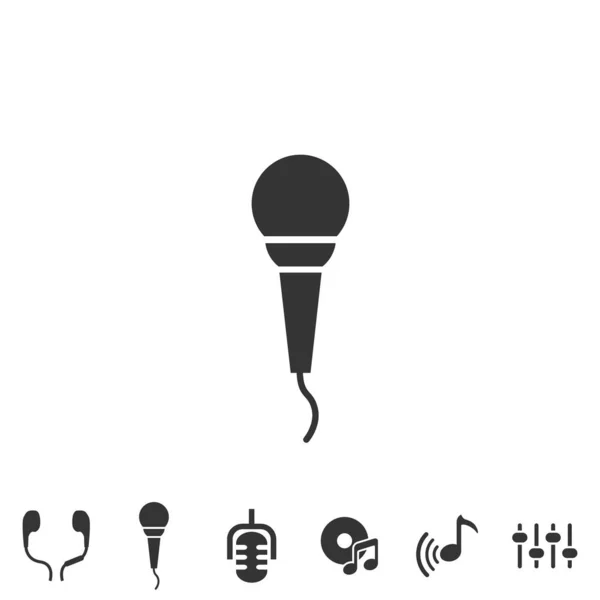 Illustration Vectorielle Icône Microphone Pour Site Web Conception Graphique — Image vectorielle