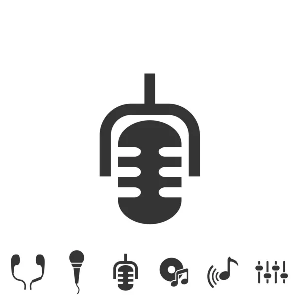 Microphone Icon Vector Illustration Website Graphic Design — Stock Vector