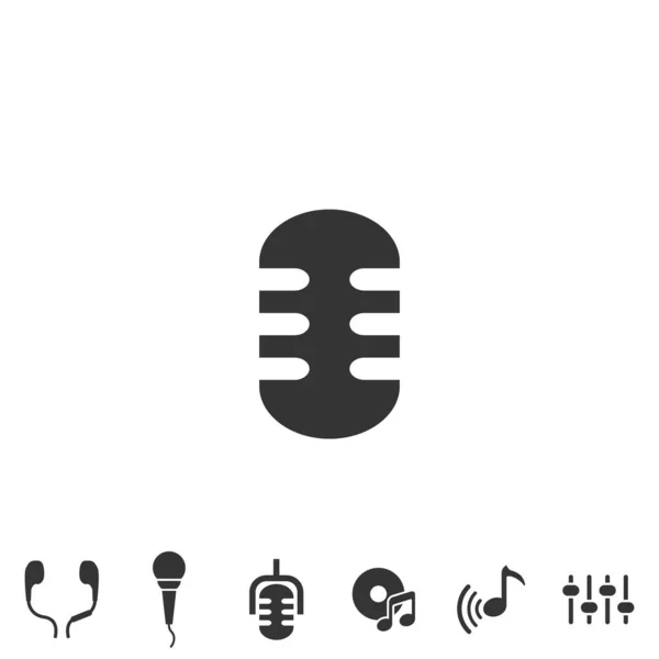 Mikrofon Icon Vektor Illustration Für Website Und Grafikdesign — Stockvektor