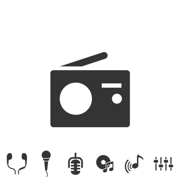 Radio Icon Vektor Illustration Für Website Und Grafikdesign — Stockvektor