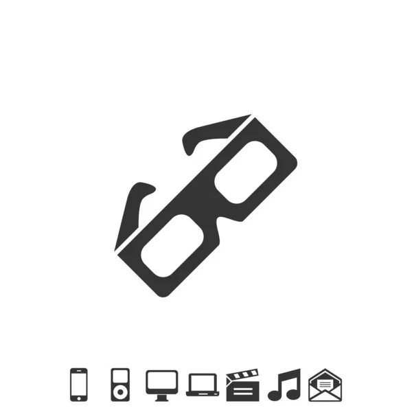 Szemüveg Ikon Vektor Illusztráció Honlap Grafikai Tervezés — Stock Vector