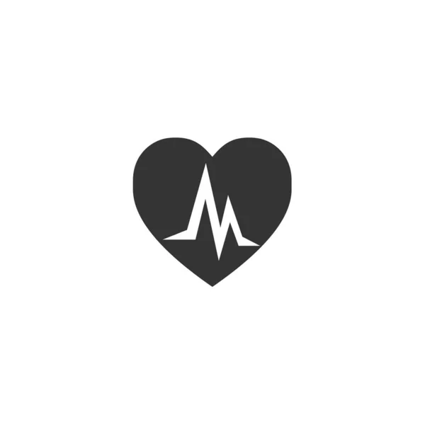 Heart Beat Icon Vector Illustration Website Graphic Design — Stock Vector