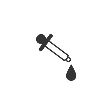 Web sitesi ve grafik tasarımı için pipette damlası simgesi vektör çizimi