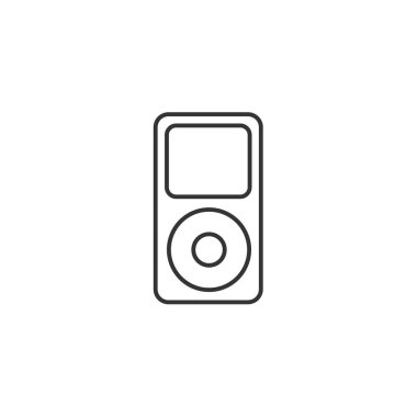 Web sitesi ve grafik tasarımı için müzik çalıcı simgesi vektör çizimi