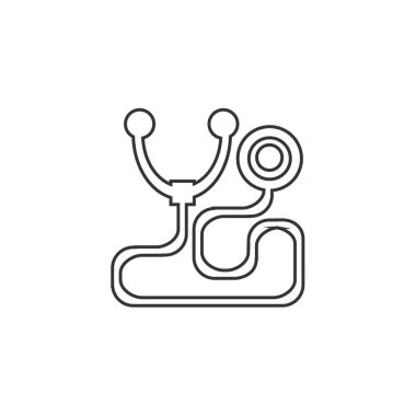 Web sitesi ve grafik tasarımı için stetoskop ikonu vektör çizimi