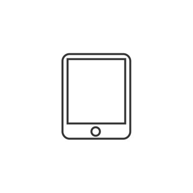 Web sitesi ve grafik tasarımı için tablet telefon simgesi vektör çizimi